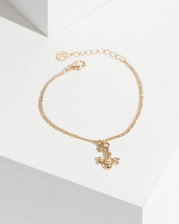 Colette by Colette Hayman Gold Bee And Honeycomb Bracelet