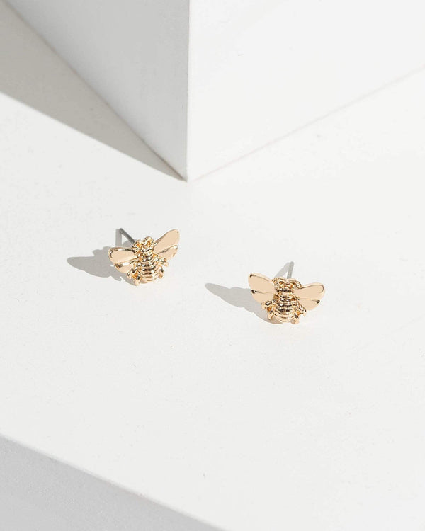Gold Bee Stud Earring | Earrings