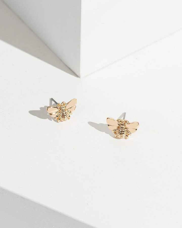 Gold Bee Stud Earring | Earrings