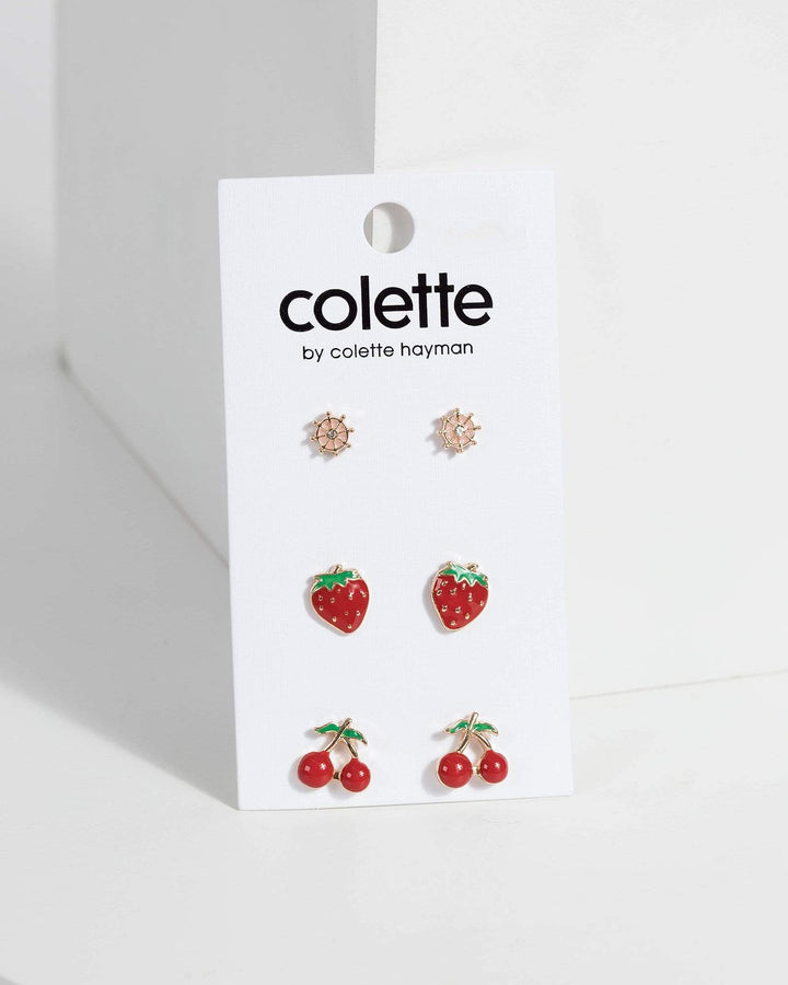 Gold Berry Multi Pack Earrings | Earrings