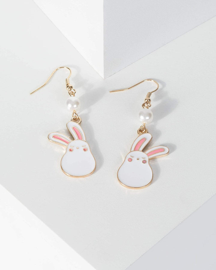 Gold Bunny Pearl Earrings | Earrings