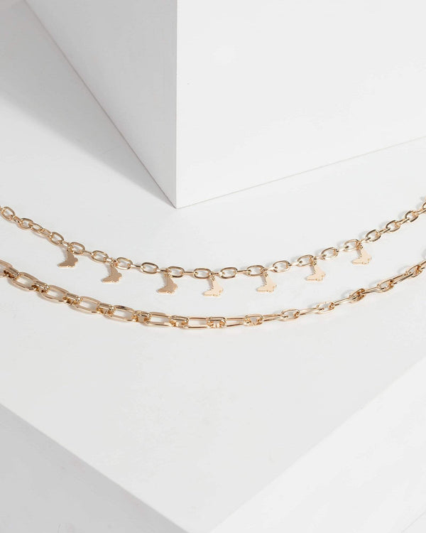 Gold Butterfly Chain Anklet | Wristwear