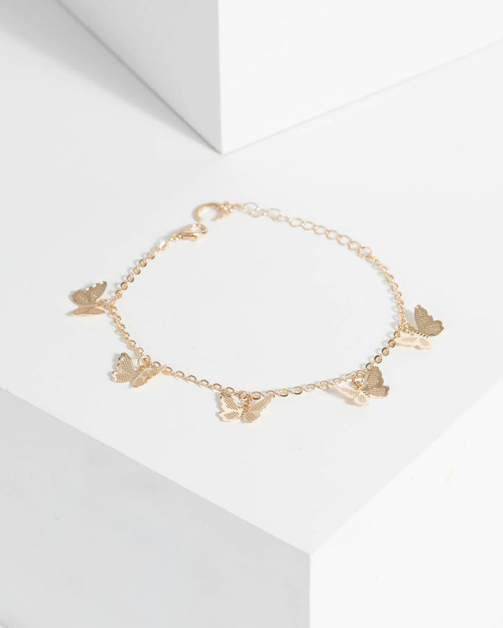 Gold Butterfly Chain Bracelet | Wristwear