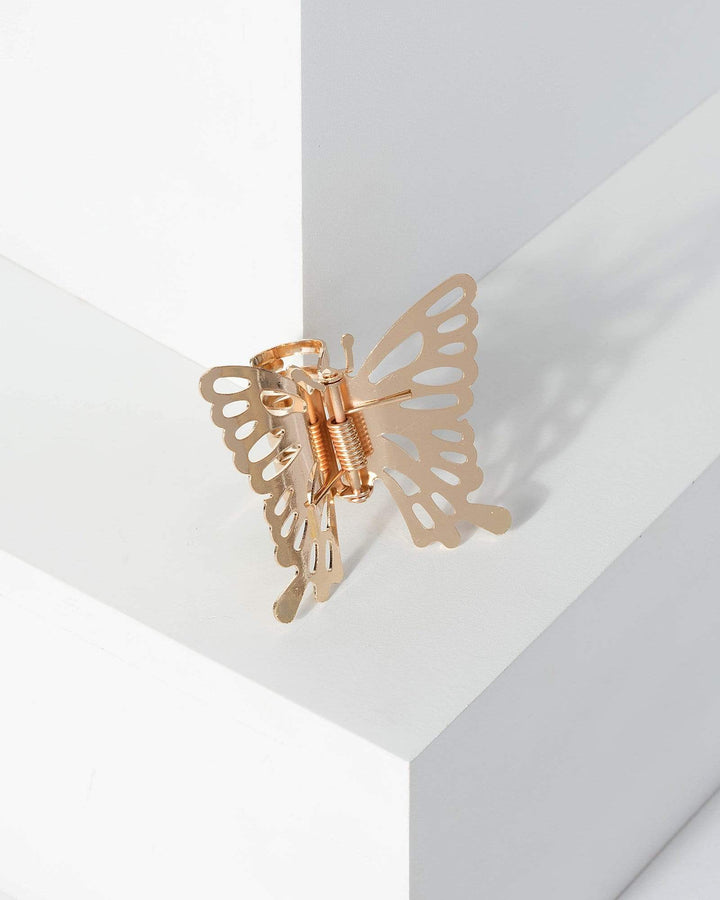 Gold Butterfly Hair Clip | Accessories