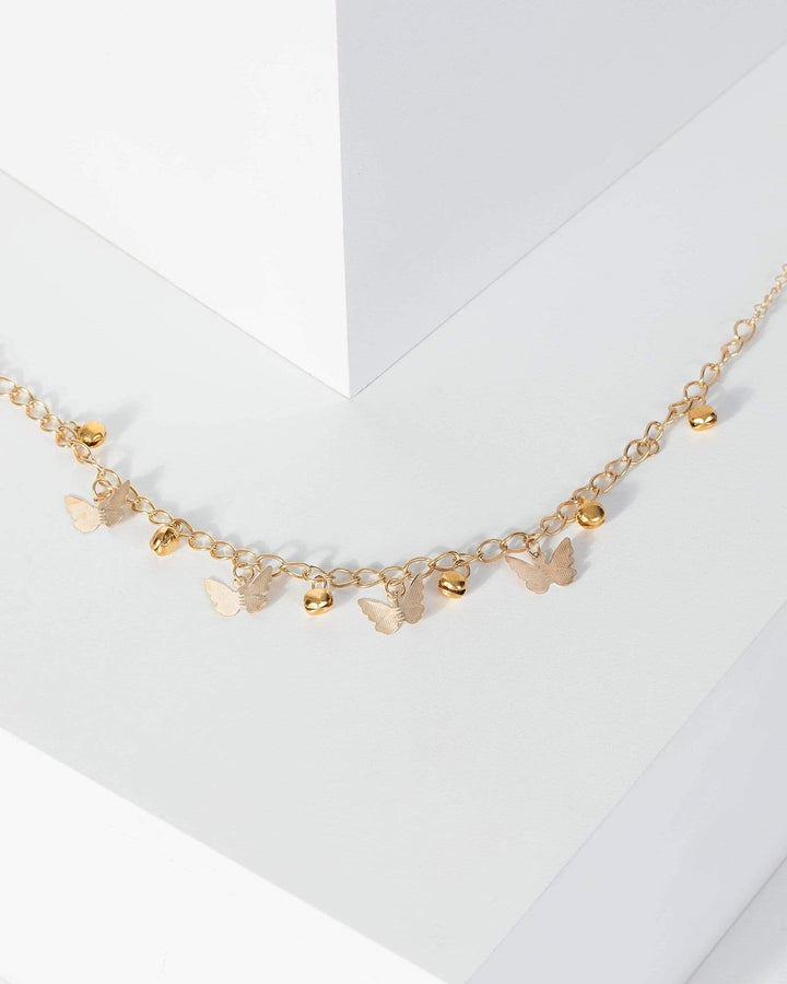 Gold Butterfly Heart Anklet | Anklet
