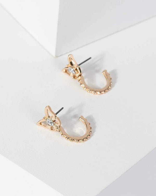 Gold Butterfly Outlines Earrings | Earrings