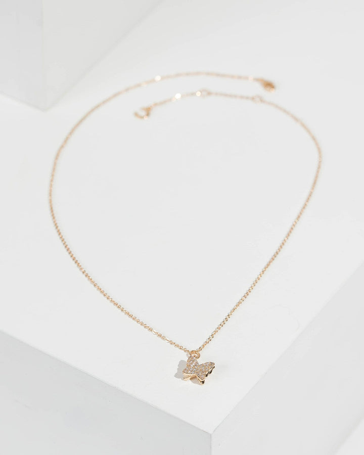 Gold Butterfly Shape Necklace | Necklaces