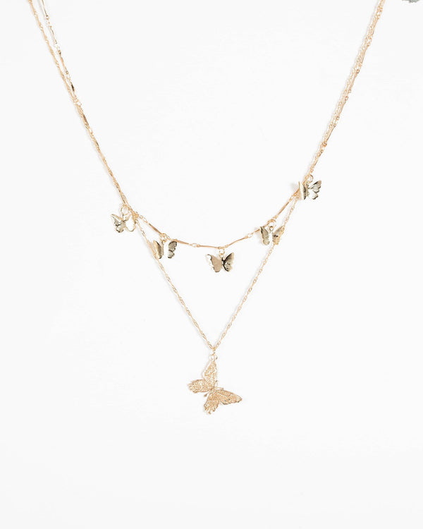 Gold Butterfly Statement Necklace | Necklaces