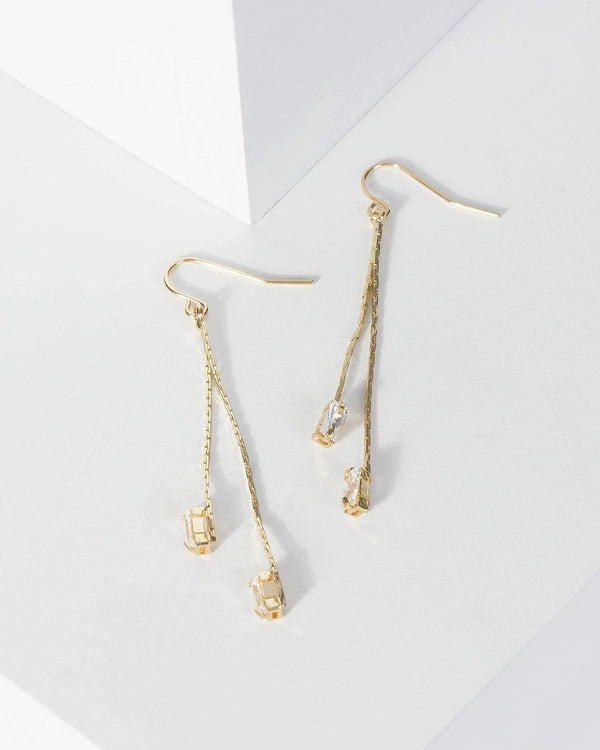 Gold Chain Drop Hook Earrings | Earrings