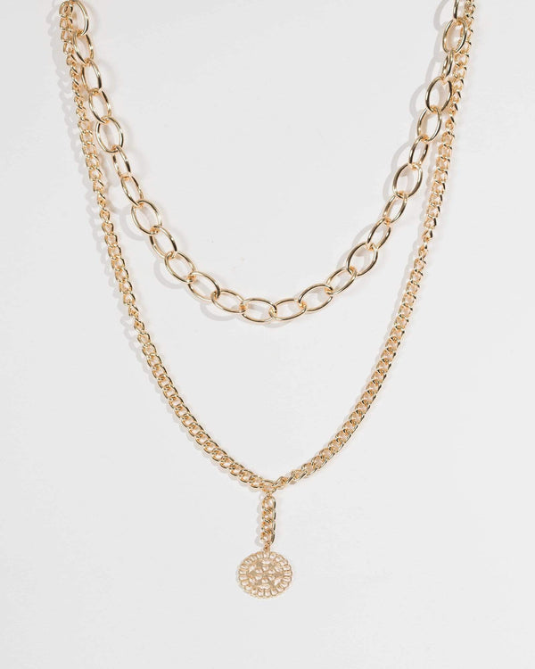 Gold Choker Chain Layers Necklace | Necklaces