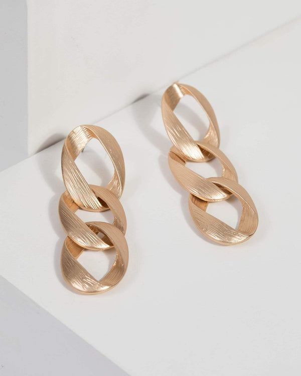 Gold Chunky Chain Drop Earrings | Earrings