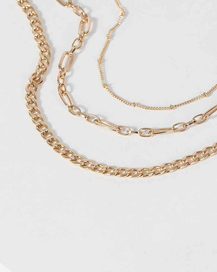 Gold Chunky Chain Layer Necklace | Necklaces