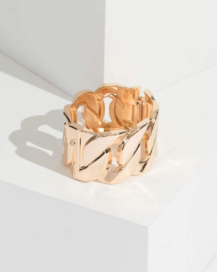 Gold Chunky Chain Link Bracelet | Wristwear