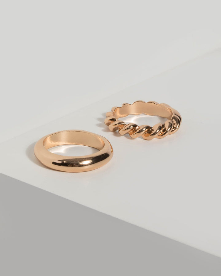 Gold Chunky Twist Ring | Rings