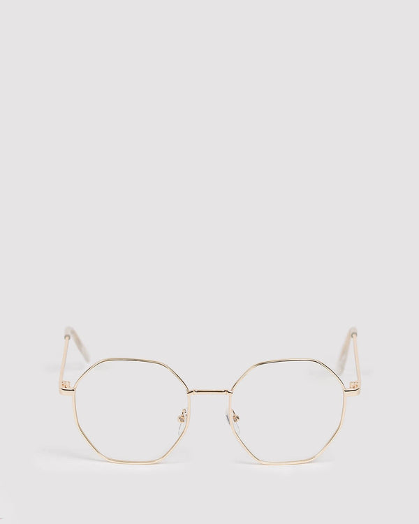 Gold Claire Reading Glasses | Sunglasses
