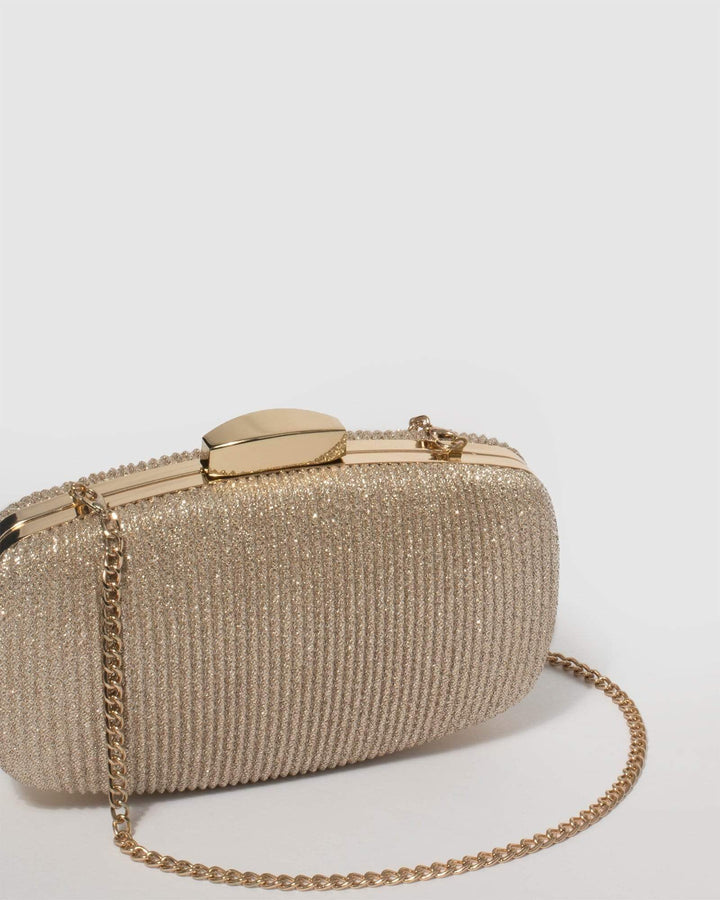 Gold Classic Hardcase Clutch Bag | Clutch Bags