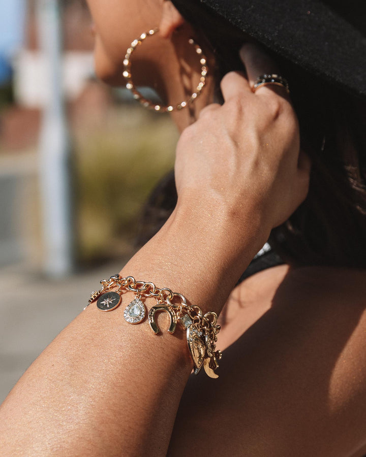 Gold Cluster Charm Bracelet | Wristwear