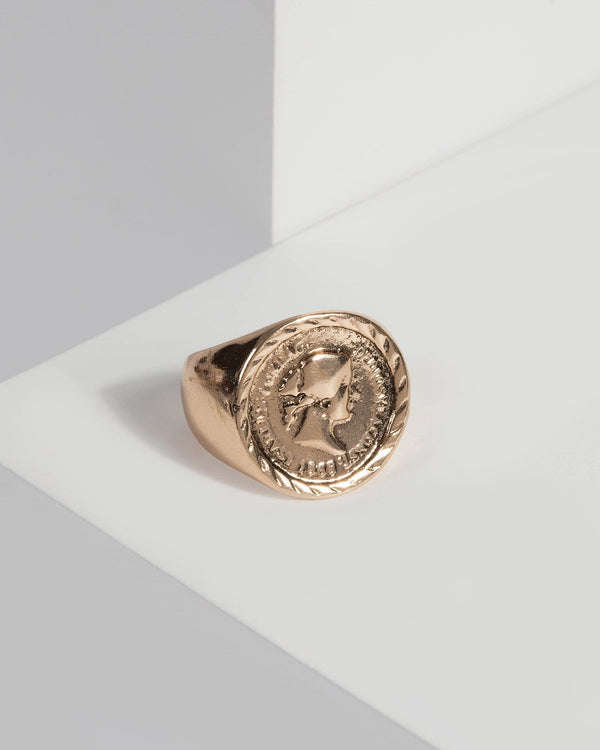 Gold Coin Detail Ring | Rings