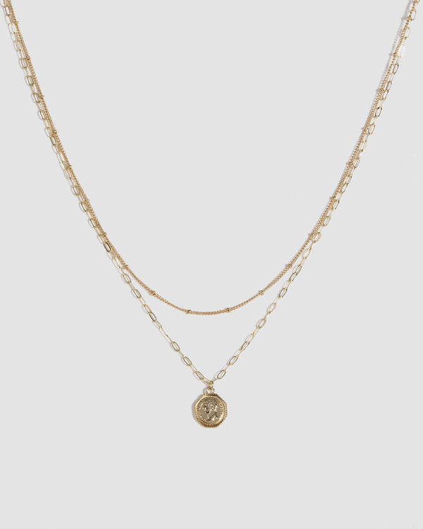 Gold Coin Disc Chain Necklace | Necklaces