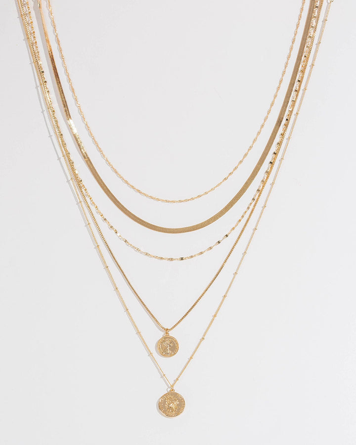 Colette by Colette Hayman Gold Coin Pendant Layer Necklace