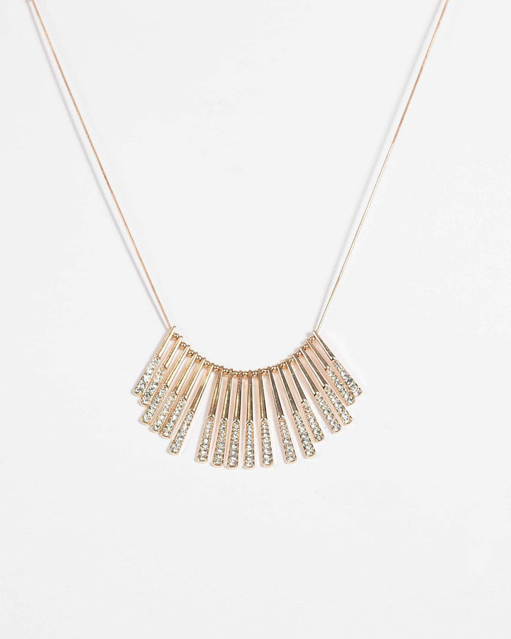 Colette by Colette Hayman Gold Crystal Bar Necklace