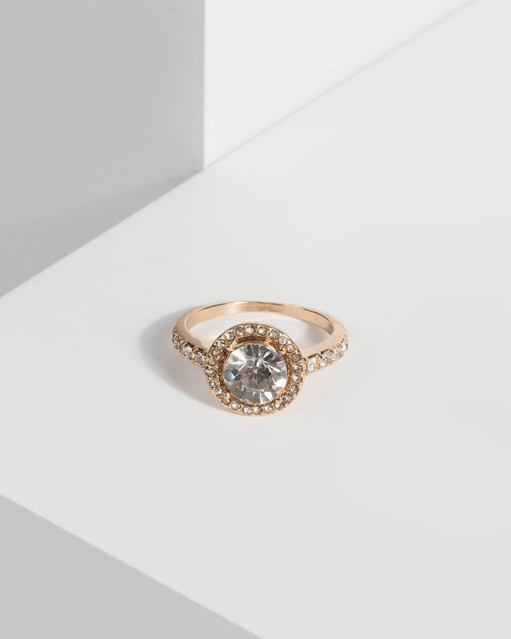 Gold Crystal Pave Ring | Rings