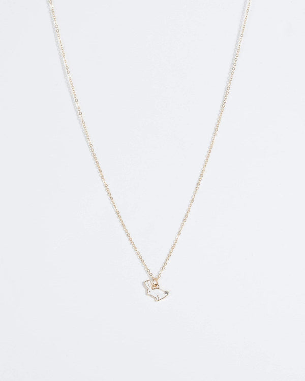 Gold Crystal Tail Bunny Necklace | Necklaces