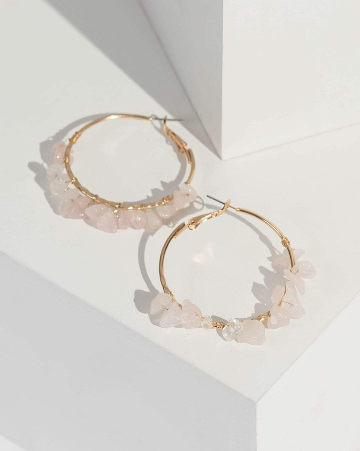 Colette by Colette Hayman Gold Crystal Wrapped Hoop Earrings