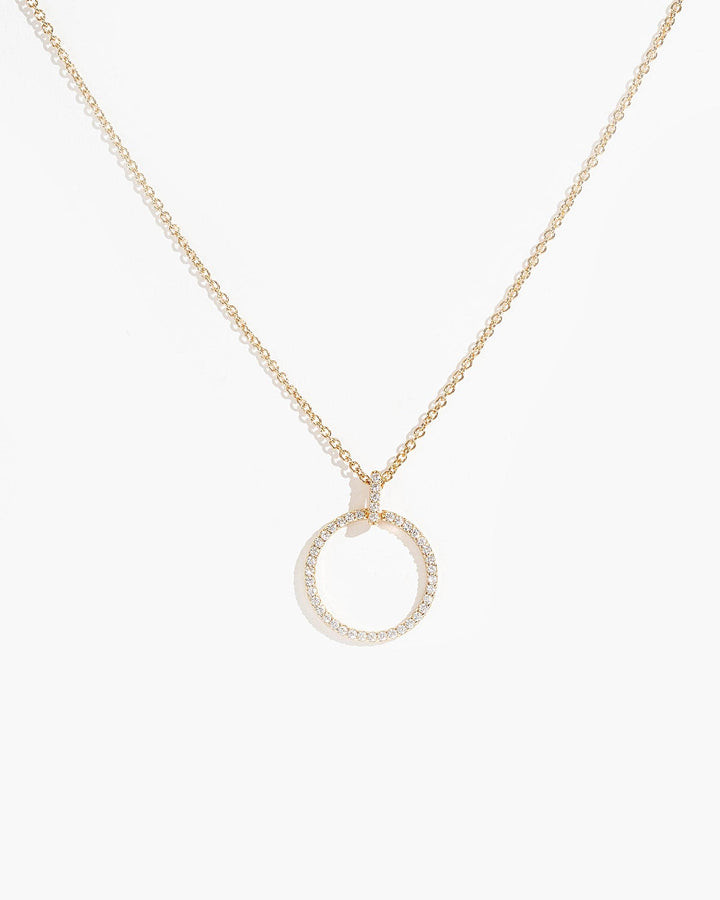 Colette by Colette Hayman Gold Cubic Zirconia Circle And Bar Necklace