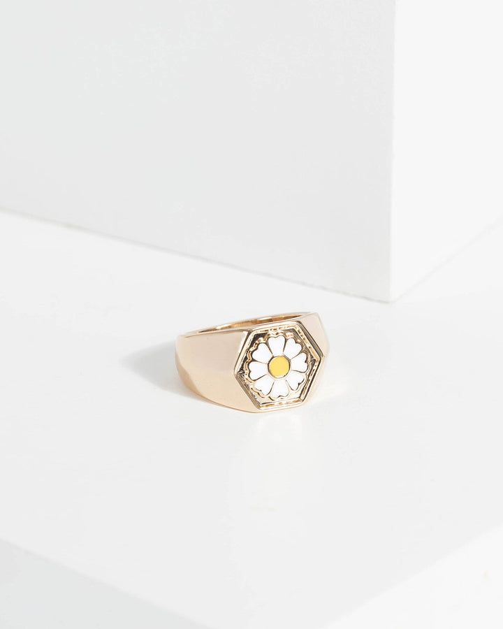 Gold Daisy Dome Ring | Rings