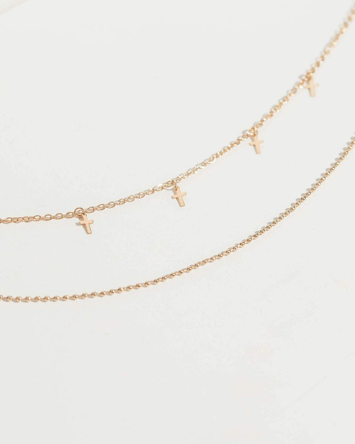 Colette by Colette Hayman Gold Delicate Cross Layer Necklace