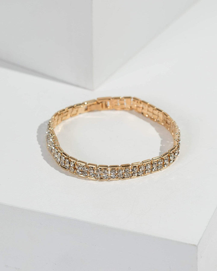 Gold Diamante Bracelet | Wristwear