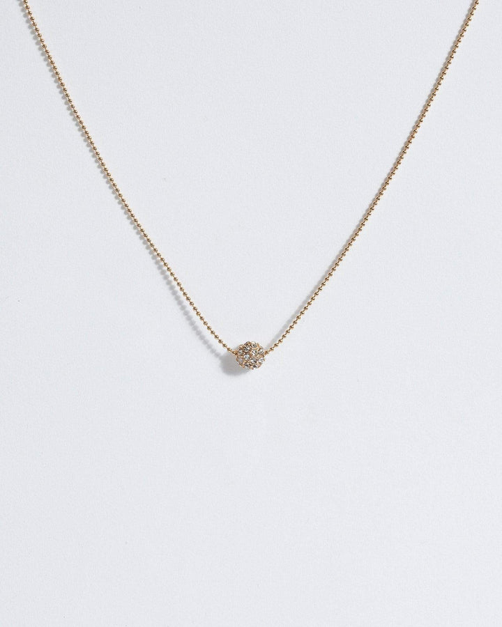 Colette by Colette Hayman Gold Diamante Encrusted Ball Pendant Necklace