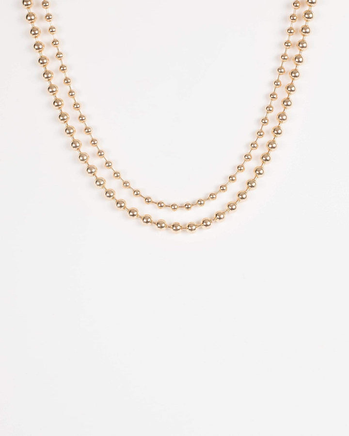 Gold Double Circle Chain Necklace | Necklaces