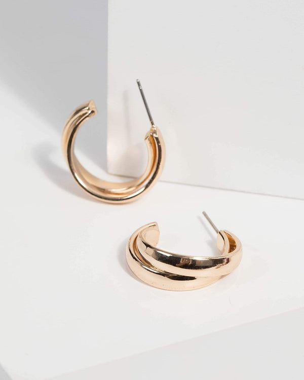 Gold Double Hoop Earrings | Earrings