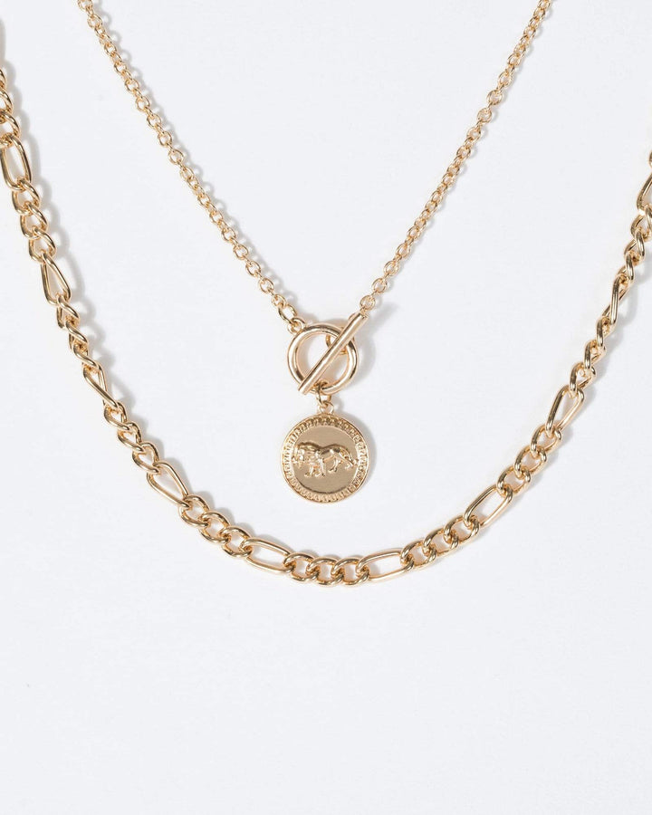 Colette by Colette Hayman Gold Double Layer Pendant Necklace