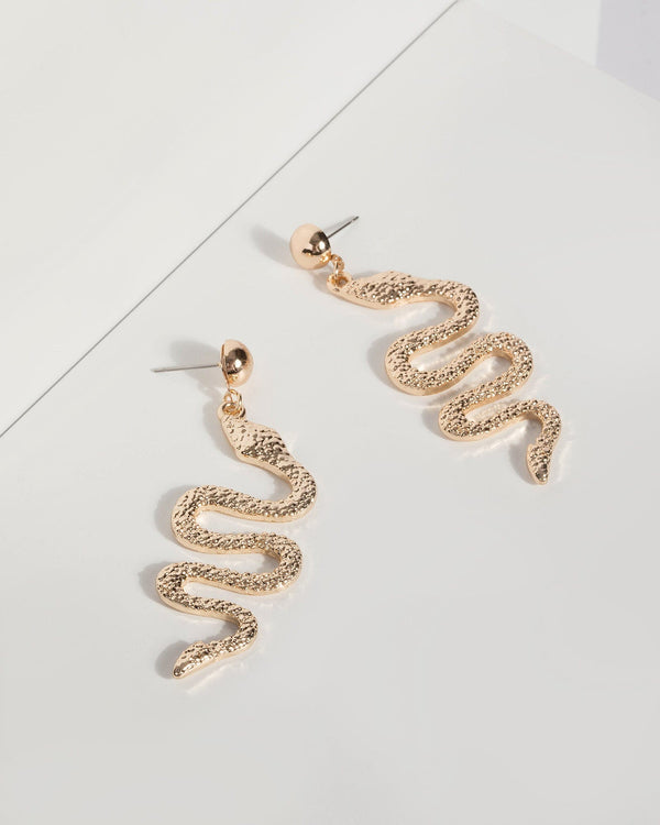 Colette by Colette Hayman Gold Drop Snake Earrings