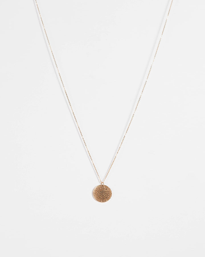 Gold Filigree Circle Pendant Necklace | Necklaces