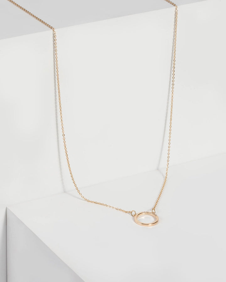 Gold Fine Circle Pendant Necklace | Necklaces