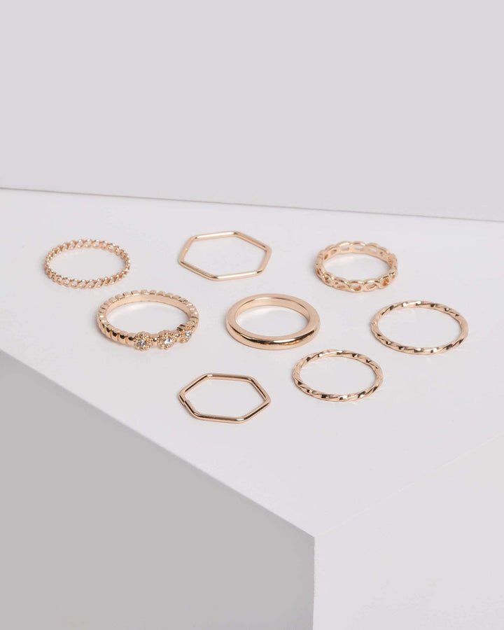 Gold Fine Geometric Shape Ring | Rings
