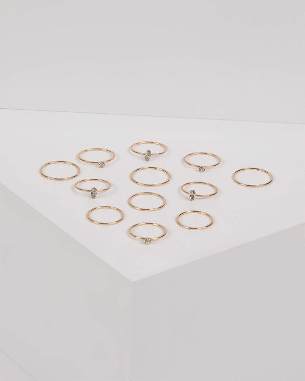 Gold Fine Multi Band Ring Set | Rings