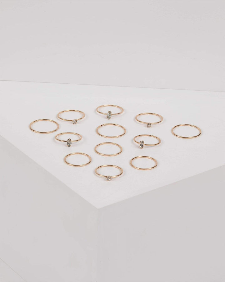 Gold Fine Multi Band Ring Set | Rings