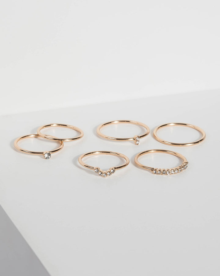 Gold Fine Multi Ring Set | Rings