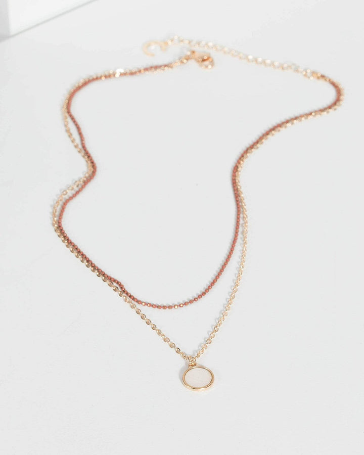 Gold Fine Pendant 2 Layer Necklace | Necklaces