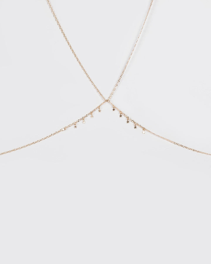 Gold Fine Star Body Chain | Necklaces