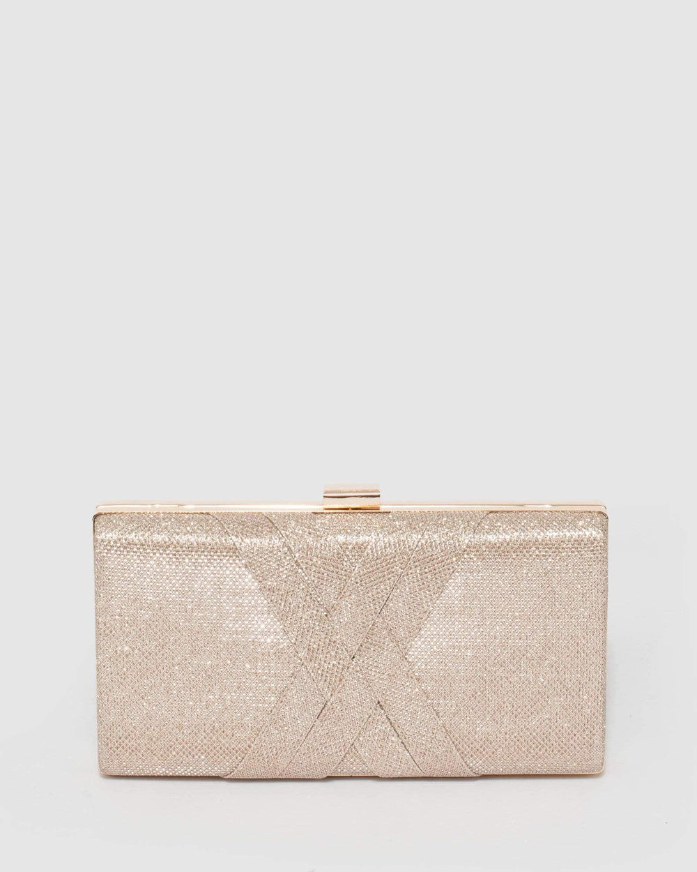 Gold Glitter Melanie Clutch Bag