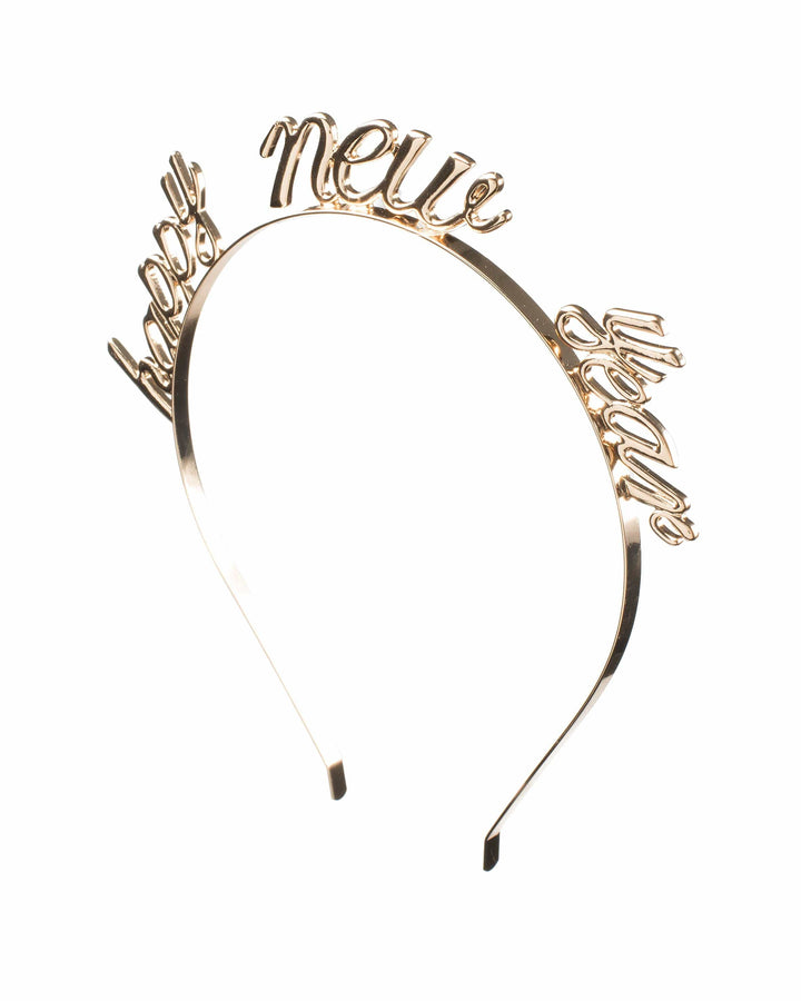 Colette by Colette Hayman Gold Happy New Year Metal Headband