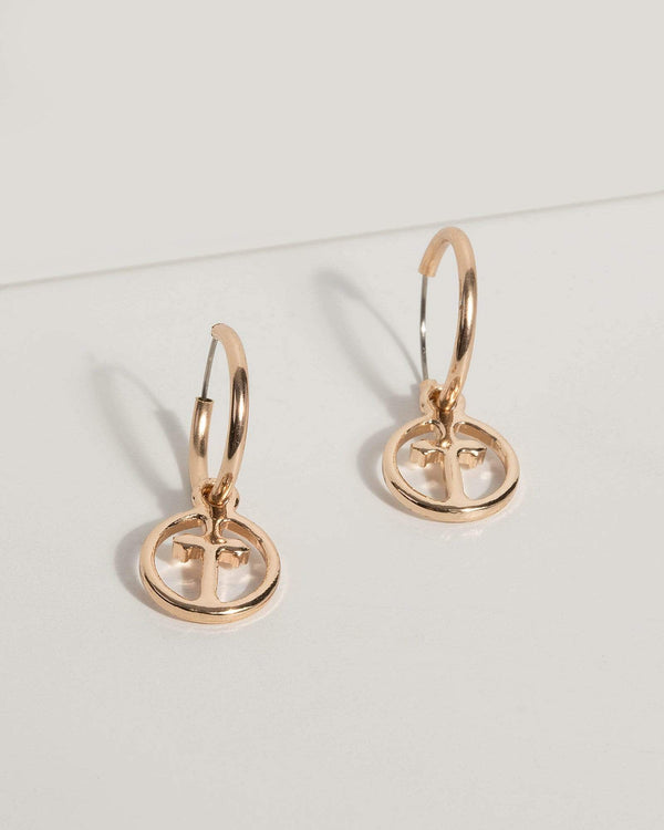 Gold Heart and Cross Earring Set | Earrings