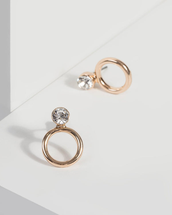 Gold Hoop Crystal | Earrings
