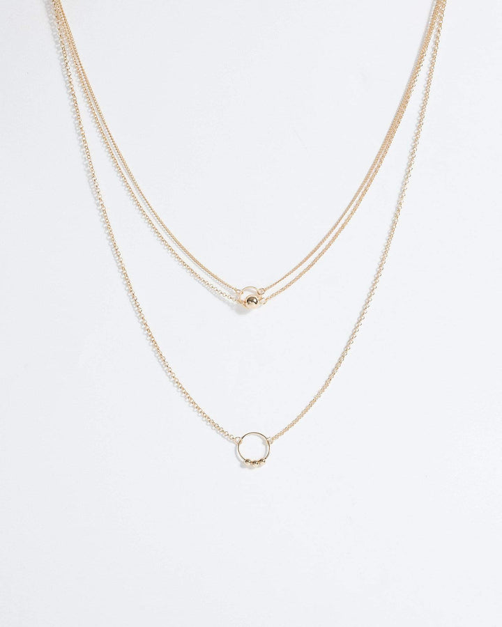 Gold Hoop Layer Necklace | Necklaces